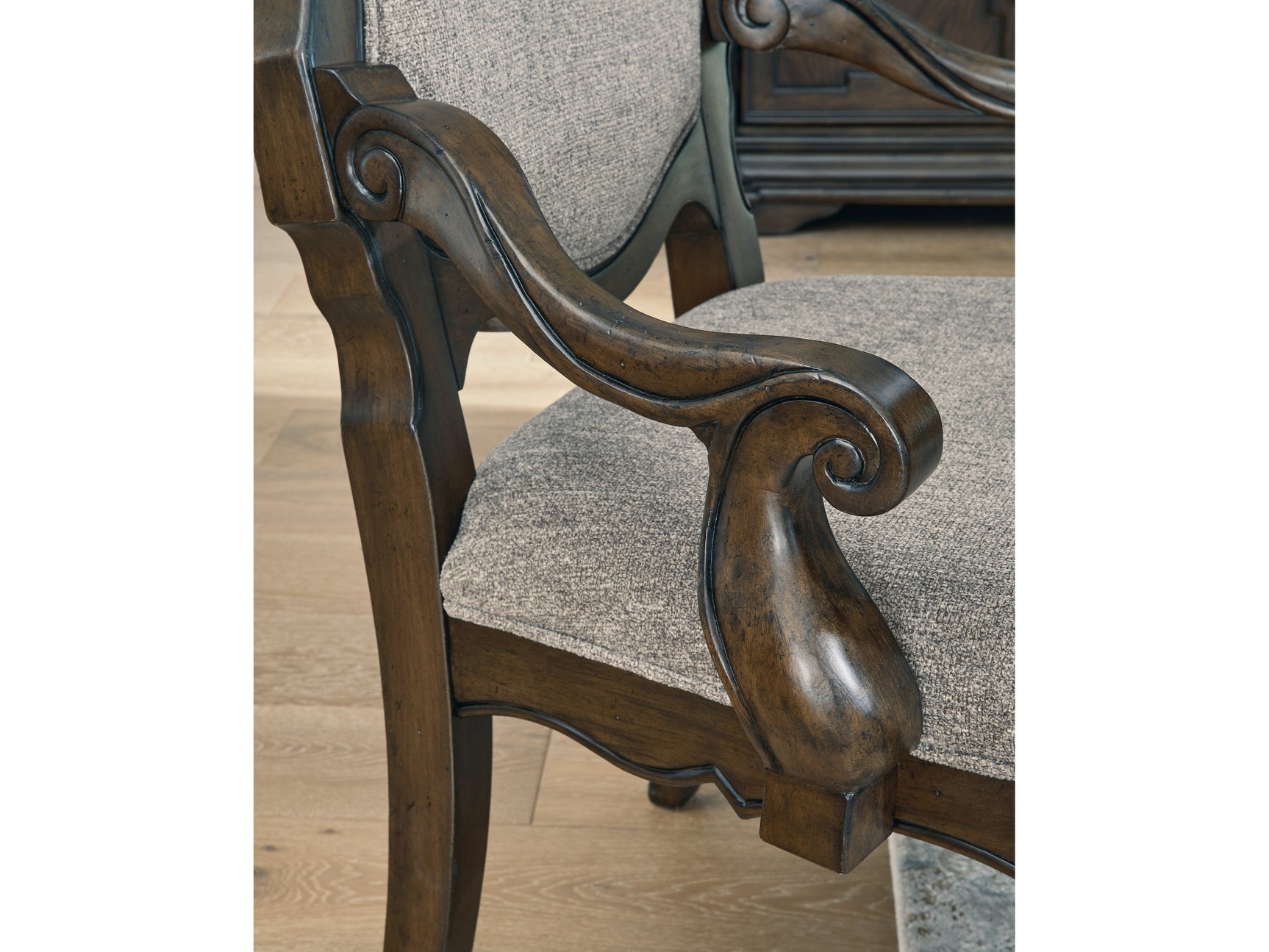 Maylee Dark Brown Dining Arm Chair (Set of 2) - Ornate Home