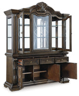 Maylee Dark Brown Dining Buffet and Hutch (Online Special Price) - Ornate Home