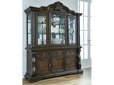 Maylee Dark Brown Dining Buffet and Hutch - Ornate Home