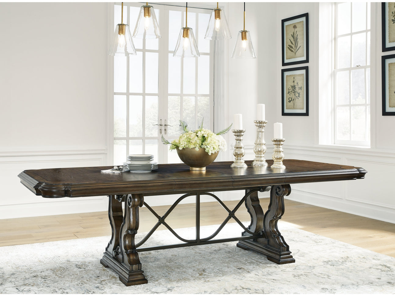 Maylee Dark Brown Dining Extension Table (Online Special Price) - Ornate Home