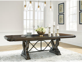 Maylee Dark Brown Dining Extension Table - Ornate Home