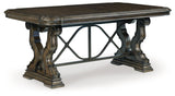 Maylee Dark Brown Dining Extension Table - Ornate Home