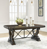 Maylee Dark Brown Dining Extension Table - Ornate Home