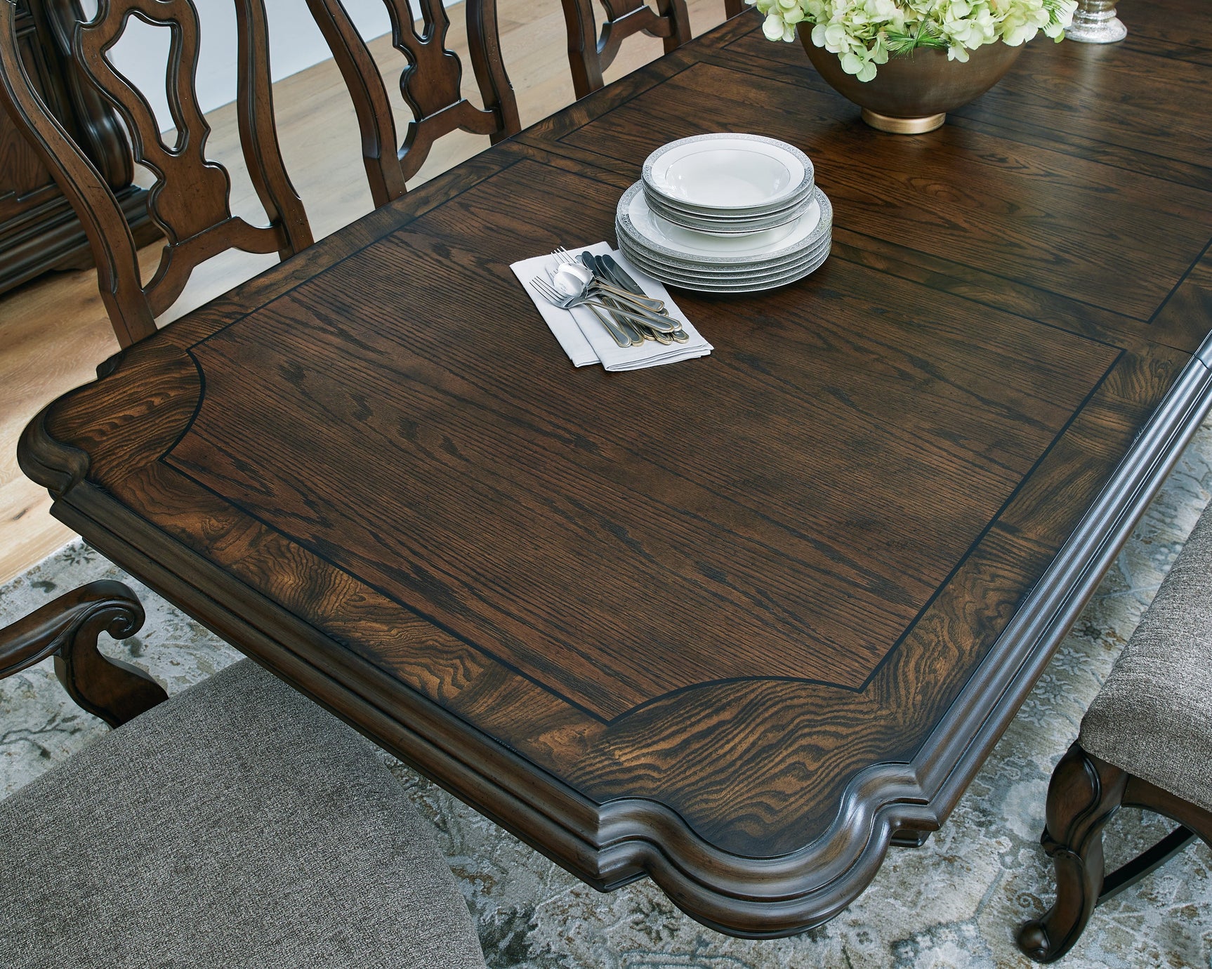 Maylee Dark Brown Dining Extension Table - Ornate Home
