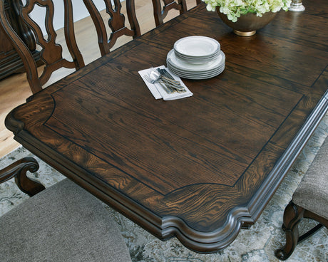 Maylee Dark Brown Dining Extension Table - Ornate Home