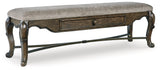 Maylee Dark Brown Dining Table, 2 Chairs and Bench (Online Special Price) - Ornate Home