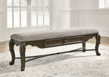 Maylee Dark Brown Dining Table, 2 Chairs and Bench (Online Special Price) - Ornate Home