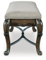 Maylee Dark Brown Dining Table, 6 Chairs and Bench (Online Special Price) - Ornate Home
