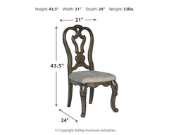 Maylee Dark Brown Dining Table and 10 Chairs - Ornate Home