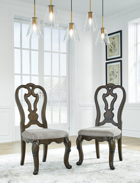 Maylee Dark Brown Dining Table and 10 Chairs - Ornate Home