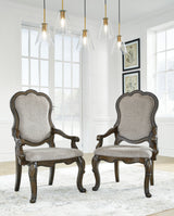 Maylee Dark Brown Dining Table and 10 Chairs - Ornate Home