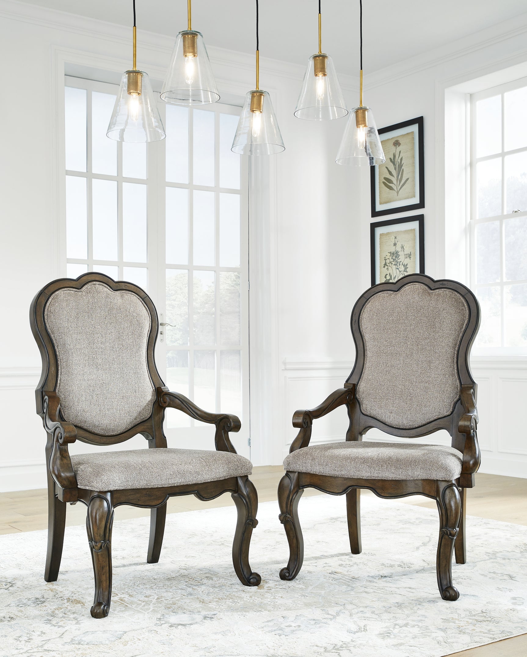 Maylee Dark Brown Dining Table and 10 Chairs - Ornate Home
