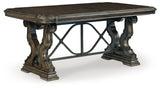 Maylee Dark Brown Dining Table and 4 Chairs - Ornate Home