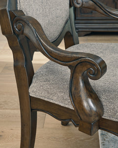 Maylee Dark Brown Dining Table and 6 Chairs - Ornate Home