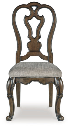Maylee Dark Brown Dining Table with 6 Chairs and Buffet and Hutch - Ornate Home