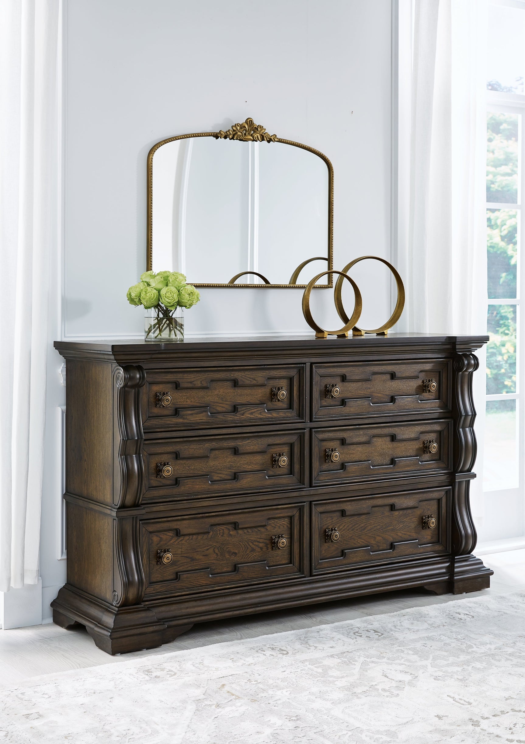 Maylee Dark Brown Dresser - Ornate Home