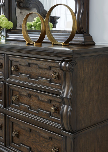 Maylee Dark Brown Dresser - Ornate Home