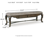 Maylee Dark Brown Extension Dining Table, 4 Chairs and Bench - Ornate Home
