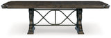 Maylee Dark Brown Extension Dining Table, 4 Chairs and Bench - Ornate Home
