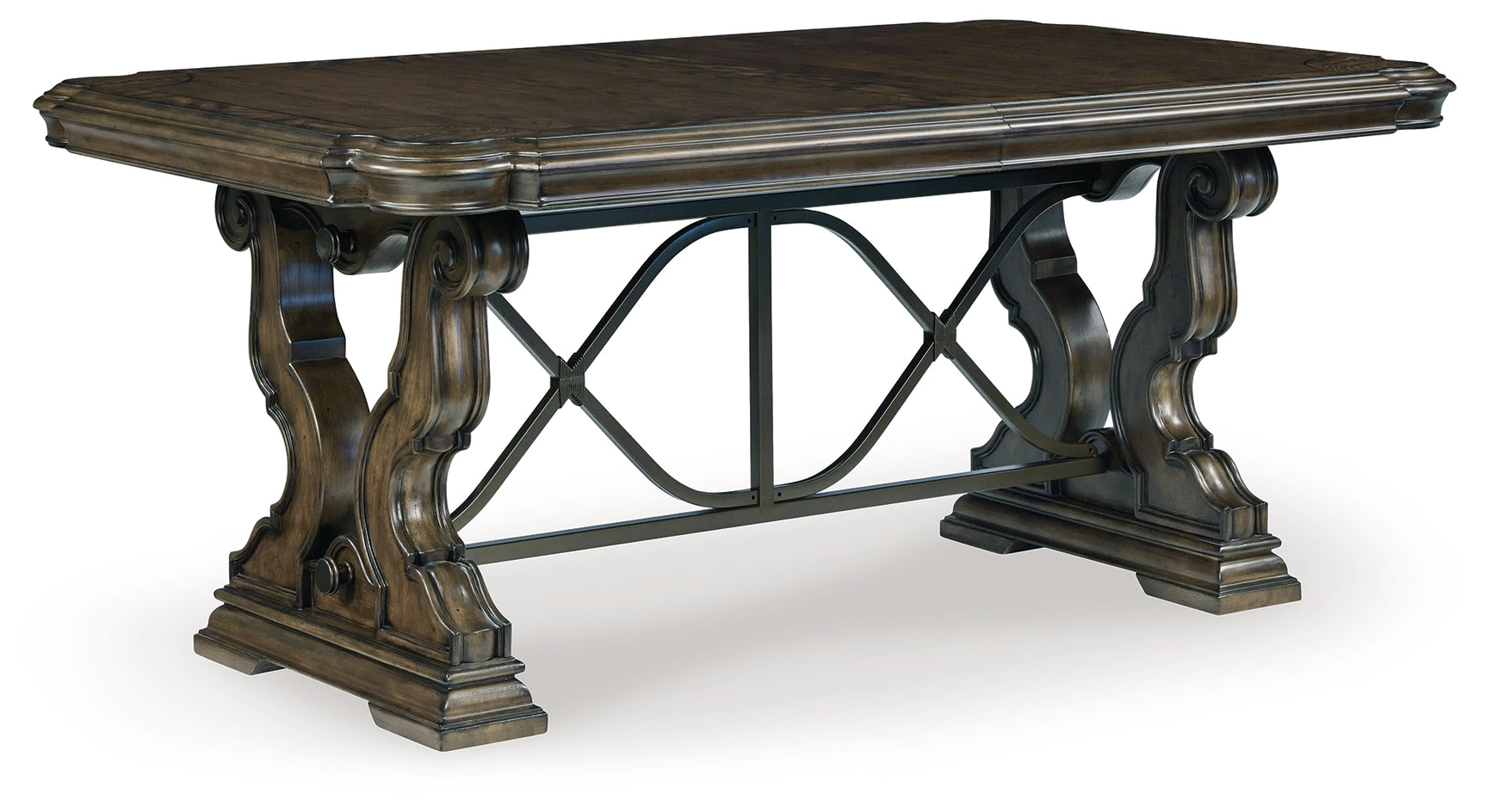 Maylee Dark Brown Extension Dining Table, 4 Chairs and Bench - Ornate Home