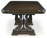 Maylee Dark Brown Extension Dining Table, 4 Chairs and Bench - Ornate Home