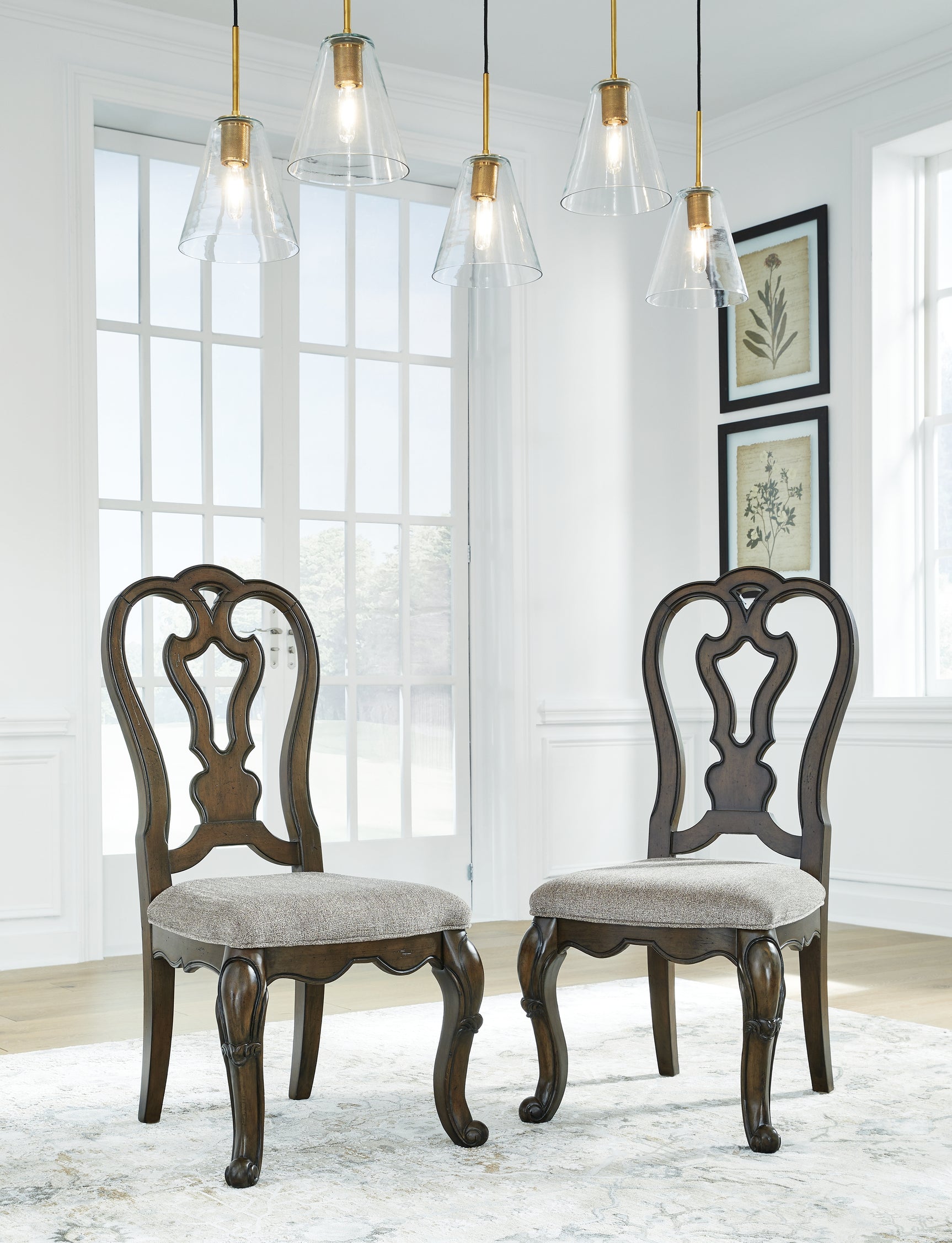 Maylee Dark Brown Extension Dining Table, 4 Chairs and Bench - Ornate Home