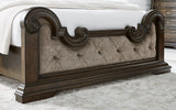 Maylee Dark Brown King Upholstered Bed - Ornate Home