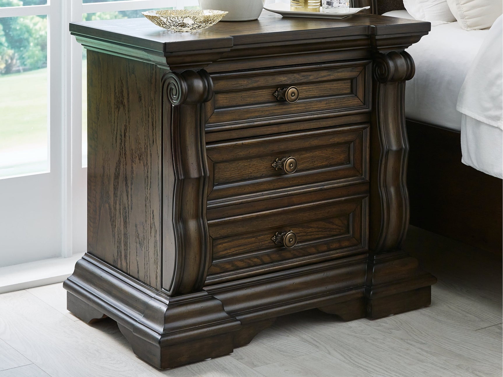 Maylee Dark Brown Nightstand (Online Special Price) - Ornate Home