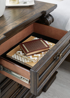 Maylee Dark Brown Nightstand - Ornate Home