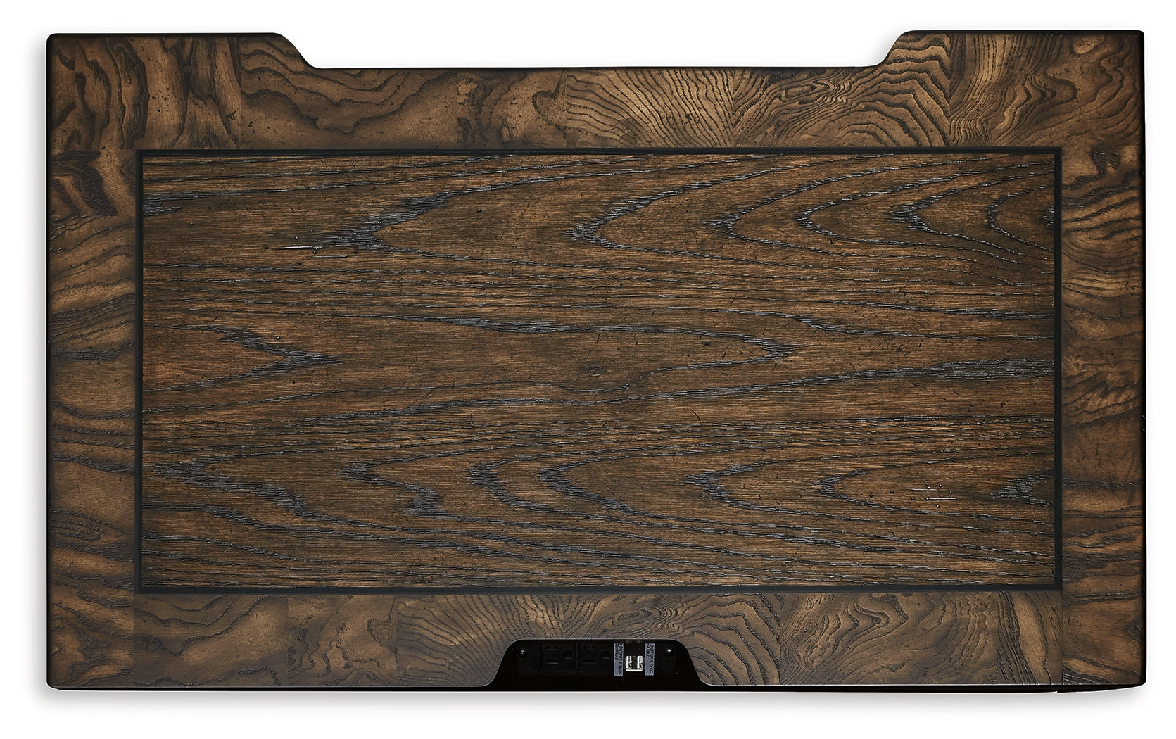 Maylee Dark Brown Queen Upholstered Panel Bedroom Set with Dresser, Mirror and Nightstand - Ornate Home