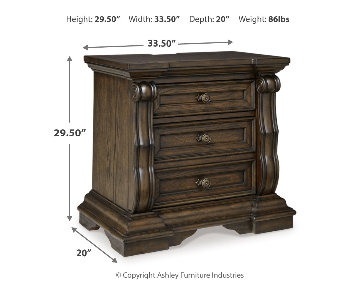 Maylee Dark Brown Queen Upholstered Panel Bedroom Set with Dresser, Mirror and Nightstand - Ornate Home