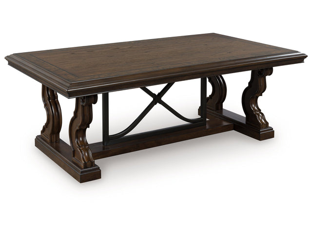 Maylee Dark Brown Rectangular Cocktail Table - Ornate Home