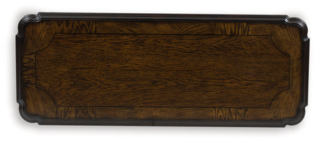 Maylee Dark Brown Sofa Table Cabriole Legs - Ornate Home