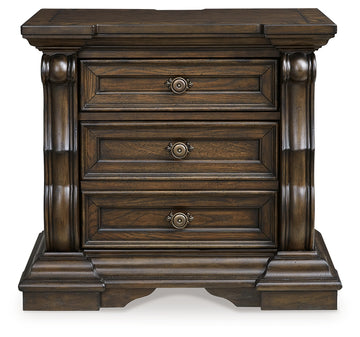 Maylee King Upholstered Bed, Dresser, Mirror and 2 Nightstands - Ornate Home