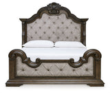 Maylee King Upholstered Bed, Dresser and 2 Nightstands - Ornate Home