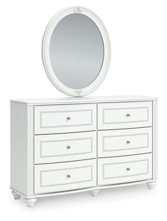 Maylilly White Dresser and Mirror - Ornate Home