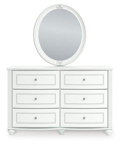Maylilly White Dresser and Mirror - Ornate Home