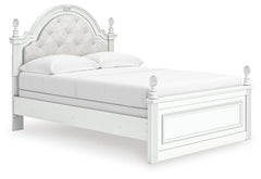 Maylilly White Full Upholstered Panel Bed - Ornate Home
