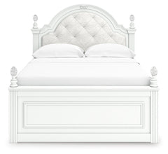 Maylilly White Full Upholstered Panel Bed - Ornate Home