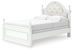 Maylilly White Full Upholstered Panel Bed - Ornate Home