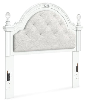 Maylilly White Full Upholstered Panel Headboard (Online Special Price) - Ornate Home
