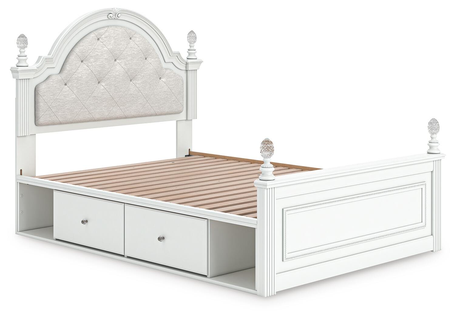 Maylilly White Full Upholstered Panel Storage Bed (Online Special Price) - Ornate Home
