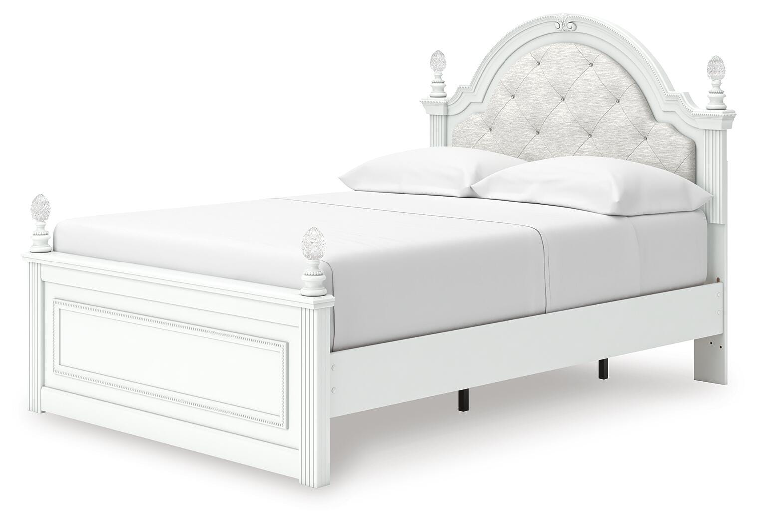 Maylilly White Full Upholstered Panel Storage Bed (Online Special Price) - Ornate Home