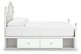 Maylilly White Full Upholstered Panel Storage Bed (Online Special Price) - Ornate Home