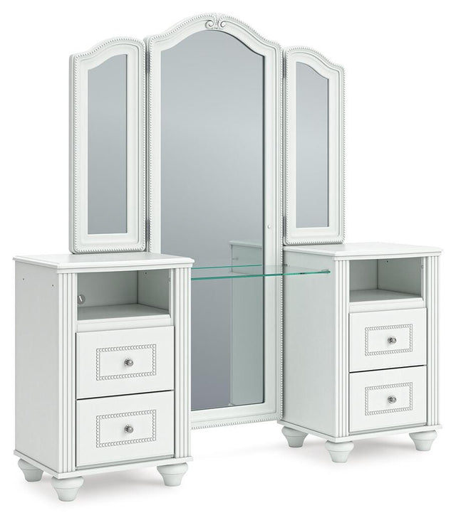 Maylilly White Vanity with Mirror (Online Special Price) - Ornate Home