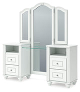 Maylilly White Vanity with Mirror (Online Special Price) - Ornate Home