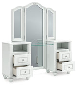 Maylilly White Vanity with Mirror (Online Special Price) - Ornate Home