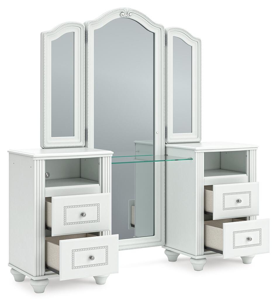Maylilly White Vanity with Mirror (Online Special Price) - Ornate Home