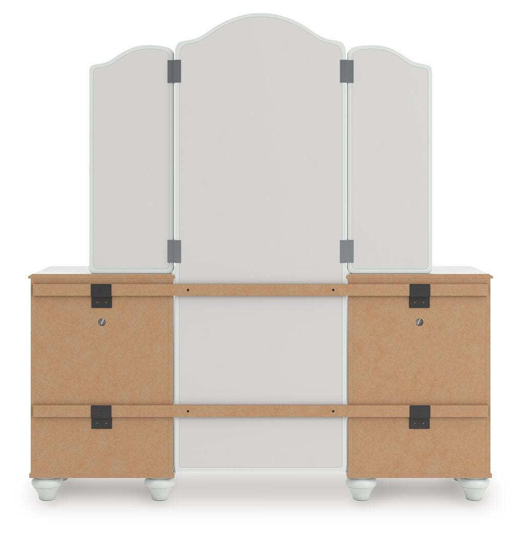 Maylilly White Vanity with Mirror (Online Special Price) - Ornate Home