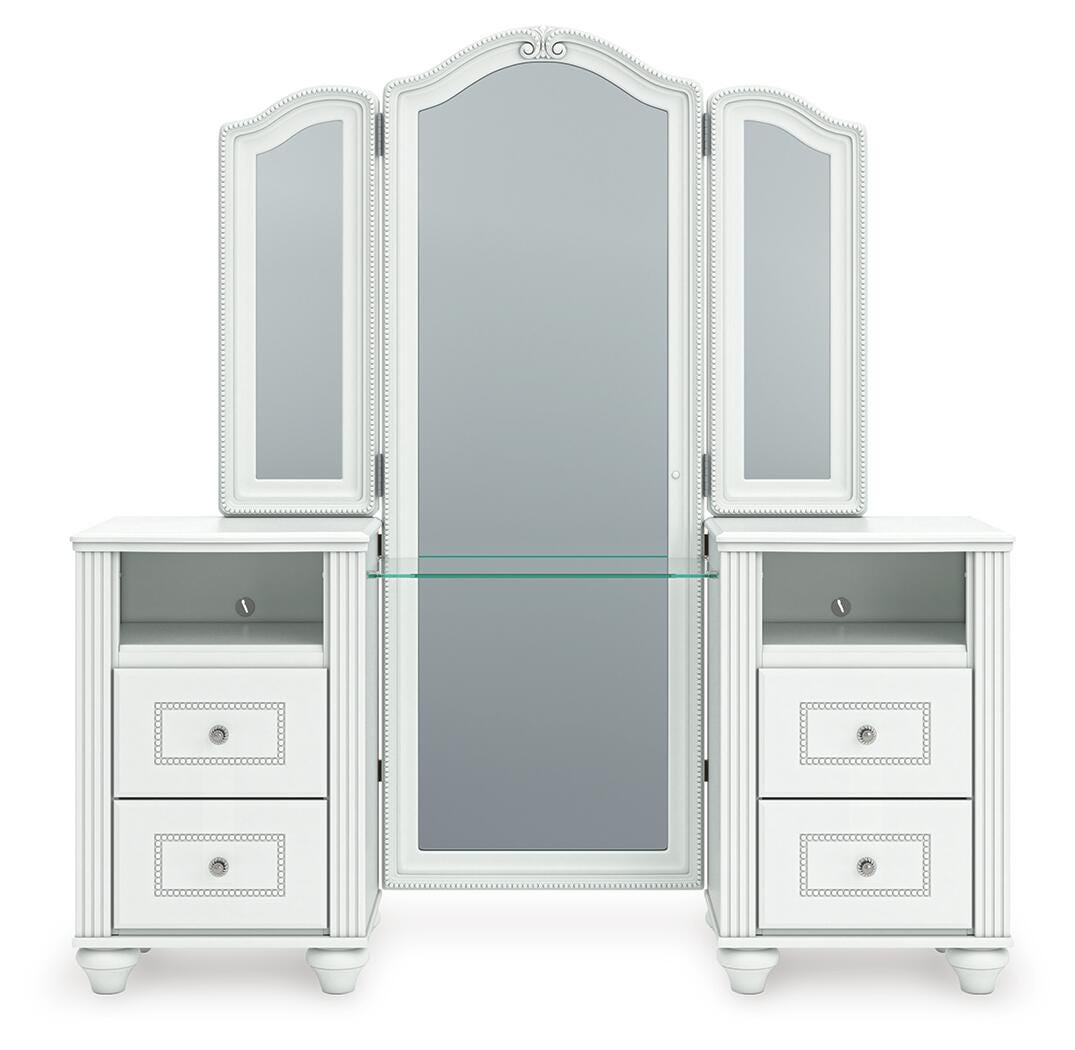 Maylilly White Vanity with Mirror (Online Special Price) - Ornate Home